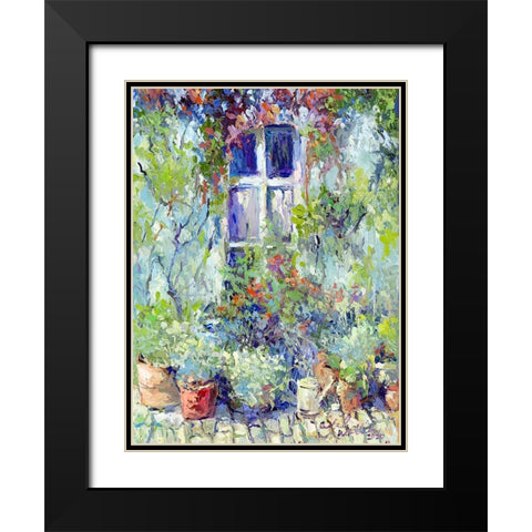 Flowers 6 Black Modern Wood Framed Art Print with Double Matting by Wallich, Richard