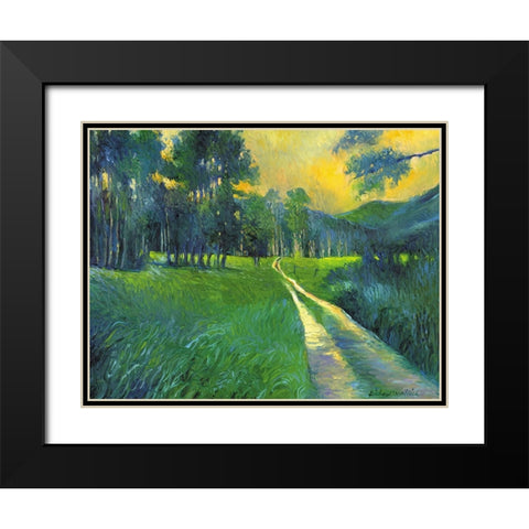 Crestone Path Black Modern Wood Framed Art Print with Double Matting by Wallich, Richard