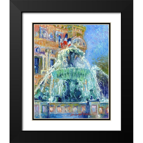 Paris Las Vegas Black Modern Wood Framed Art Print with Double Matting by Wallich, Richard