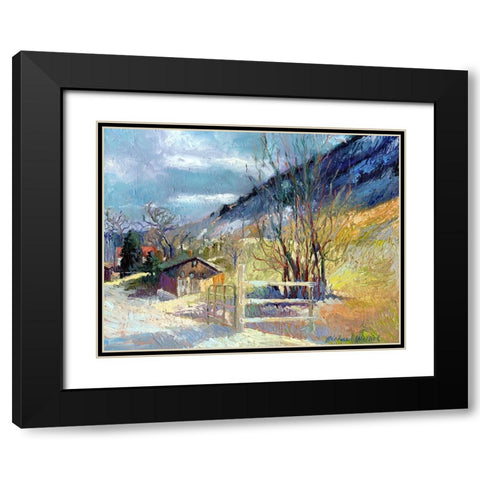 Rooney Ranch 7 Black Modern Wood Framed Art Print with Double Matting by Wallich, Richard
