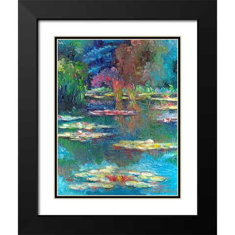 Lilies 5 Black Modern Wood Framed Art Print with Double Matting by Wallich, Richard
