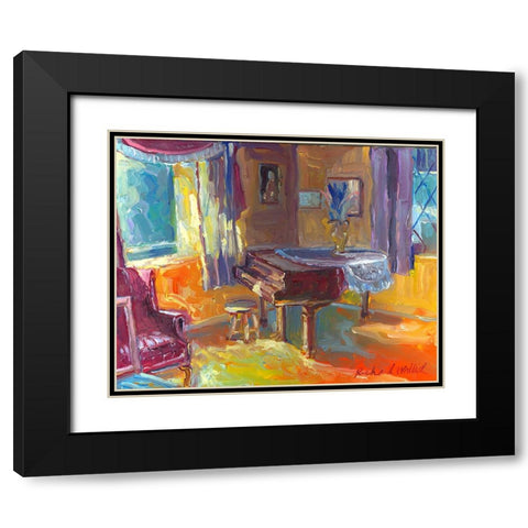 Piano Black Modern Wood Framed Art Print with Double Matting by Wallich, Richard