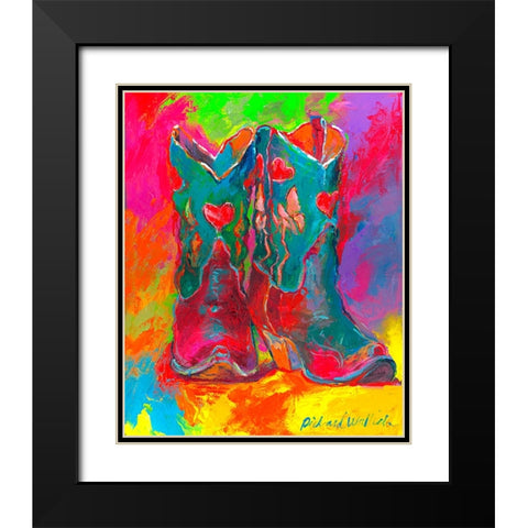 Boots Black Modern Wood Framed Art Print with Double Matting by Wallich, Richard