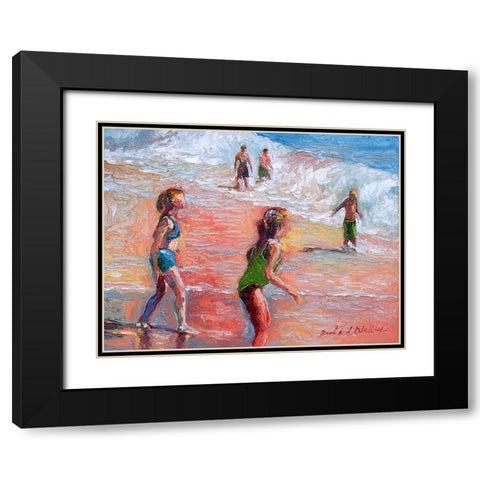 Kids 1 Black Modern Wood Framed Art Print with Double Matting by Wallich, Richard