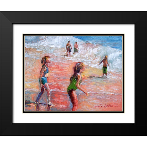 Kids 1 Black Modern Wood Framed Art Print with Double Matting by Wallich, Richard