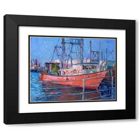 Laura Black Modern Wood Framed Art Print with Double Matting by Wallich, Richard