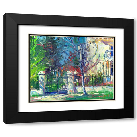 Mansion Black Modern Wood Framed Art Print with Double Matting by Wallich, Richard