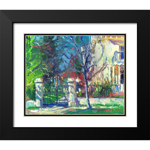 Mansion Black Modern Wood Framed Art Print with Double Matting by Wallich, Richard