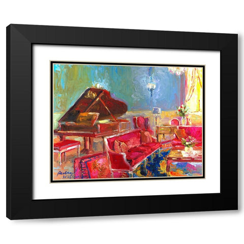 Piano Bar 2 Black Modern Wood Framed Art Print with Double Matting by Wallich, Richard