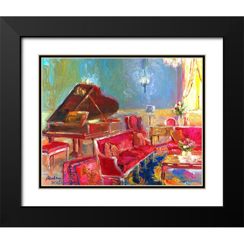 Piano Bar 2 Black Modern Wood Framed Art Print with Double Matting by Wallich, Richard