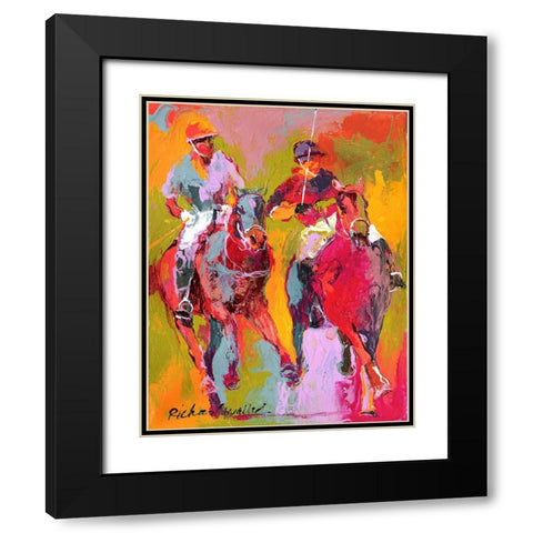 Polo Black Modern Wood Framed Art Print with Double Matting by Wallich, Richard