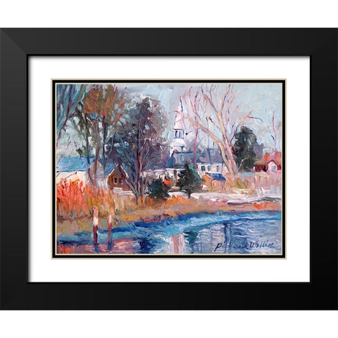 St. Paul Black Modern Wood Framed Art Print with Double Matting by Wallich, Richard