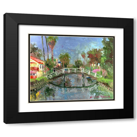 Venice CA Black Modern Wood Framed Art Print with Double Matting by Wallich, Richard