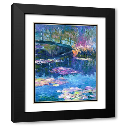 Lilies 1A Black Modern Wood Framed Art Print with Double Matting by Wallich, Richard