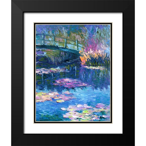 Lilies 1A Black Modern Wood Framed Art Print with Double Matting by Wallich, Richard