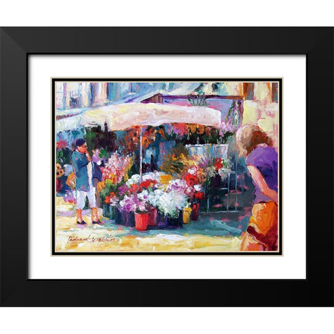 Flowers 2 Black Modern Wood Framed Art Print with Double Matting by Wallich, Richard