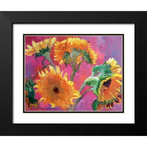 Sunflower Black Modern Wood Framed Art Print with Double Matting by Wallich, Richard