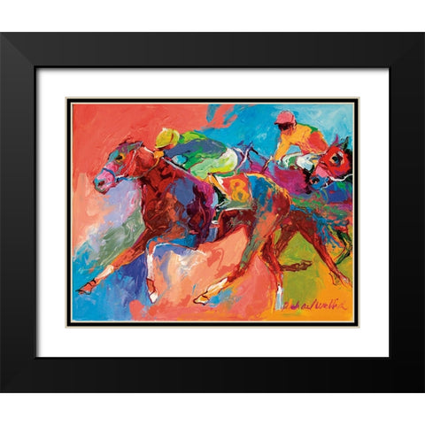 Horse 3 Black Modern Wood Framed Art Print with Double Matting by Wallich, Richard