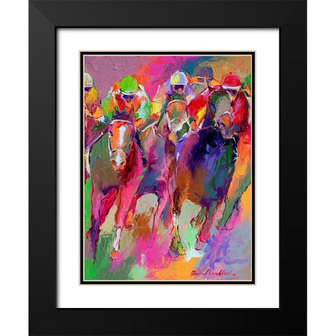 Race 5 Black Modern Wood Framed Art Print with Double Matting by Wallich, Richard