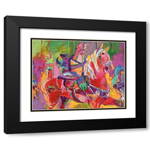 Carousel Black Modern Wood Framed Art Print with Double Matting by Wallich, Richard