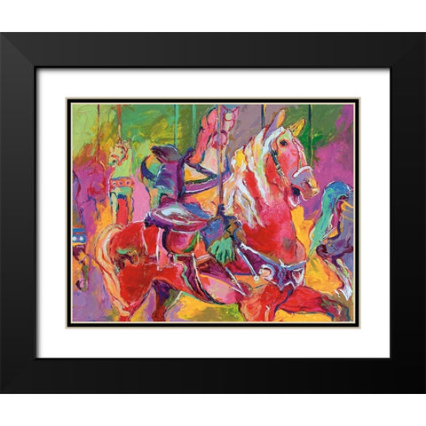 Carousel Black Modern Wood Framed Art Print with Double Matting by Wallich, Richard
