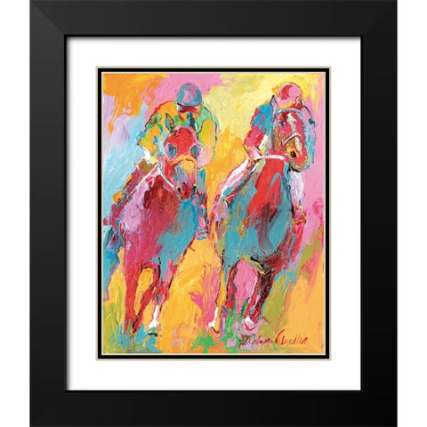 Roses Black Modern Wood Framed Art Print with Double Matting by Wallich, Richard