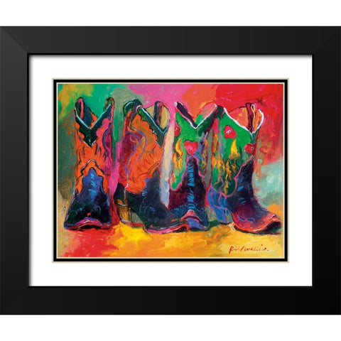 Boots 1 Black Modern Wood Framed Art Print with Double Matting by Wallich, Richard