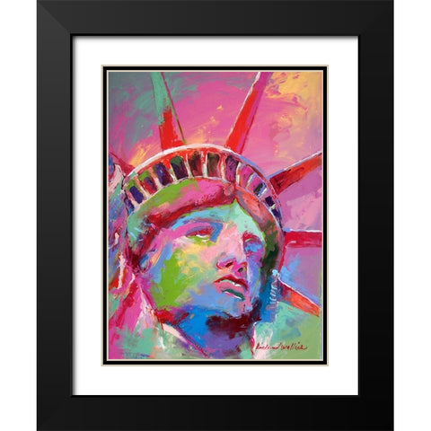 Lady Liberty Black Modern Wood Framed Art Print with Double Matting by Wallich, Richard