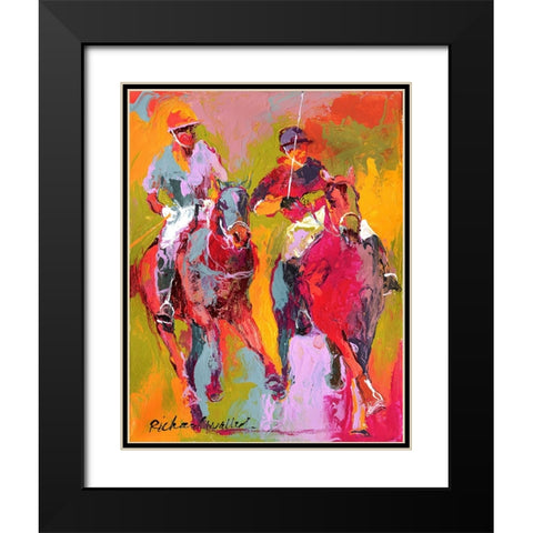 Polo Black Modern Wood Framed Art Print with Double Matting by Wallich, Richard