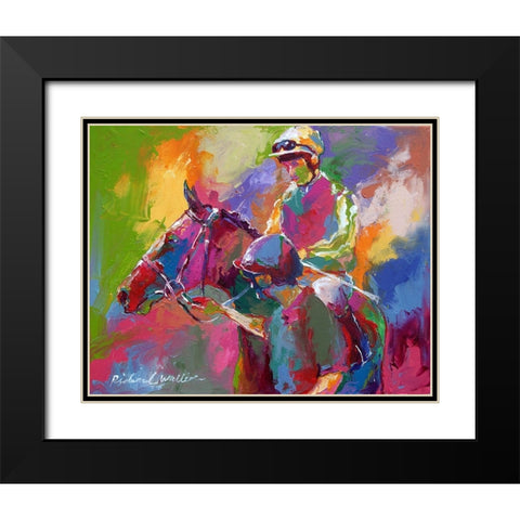 Jockeys Black Modern Wood Framed Art Print with Double Matting by Wallich, Richard