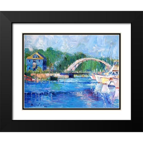 Blue Black Modern Wood Framed Art Print with Double Matting by Wallich, Richard