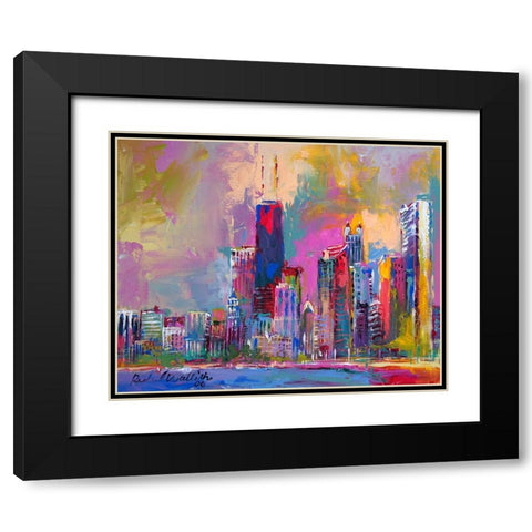 Chicago 4 Black Modern Wood Framed Art Print with Double Matting by Wallich, Richard