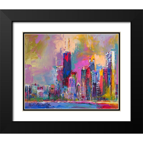 Chicago 4 Black Modern Wood Framed Art Print with Double Matting by Wallich, Richard