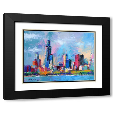 Chicago 5 Black Modern Wood Framed Art Print with Double Matting by Wallich, Richard