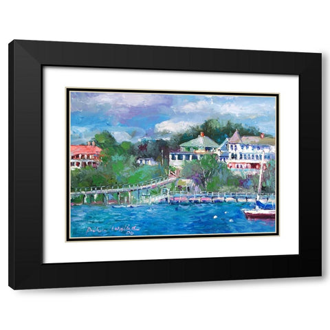Peaks Black Modern Wood Framed Art Print with Double Matting by Wallich, Richard