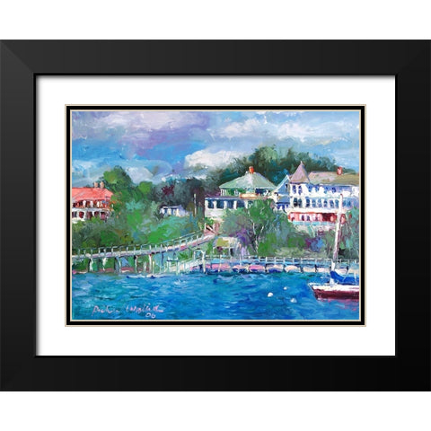Peaks Black Modern Wood Framed Art Print with Double Matting by Wallich, Richard