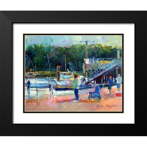 Saco Black Modern Wood Framed Art Print with Double Matting by Wallich, Richard