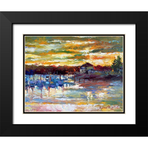 Saco10 Black Modern Wood Framed Art Print with Double Matting by Wallich, Richard