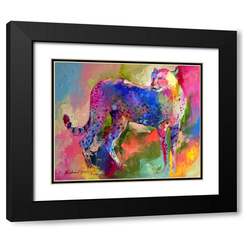 Cheetah 2 Black Modern Wood Framed Art Print with Double Matting by Wallich, Richard