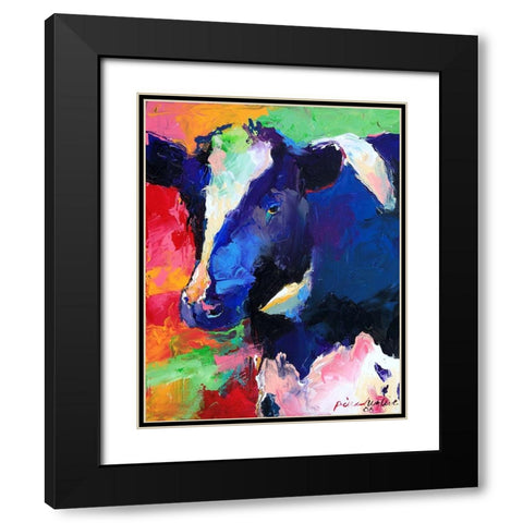 Cow 1 Black Modern Wood Framed Art Print with Double Matting by Wallich, Richard