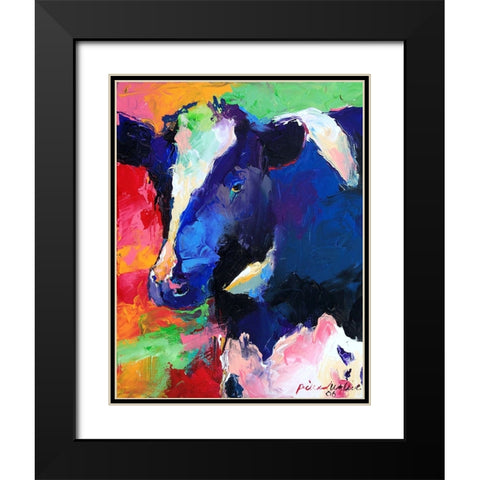 Cow 1 Black Modern Wood Framed Art Print with Double Matting by Wallich, Richard