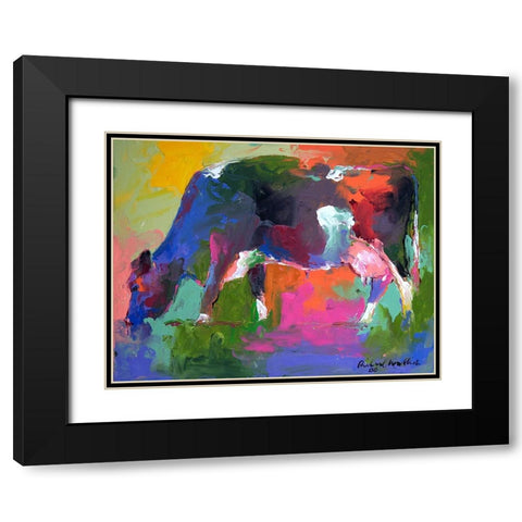 Cow 2 Black Modern Wood Framed Art Print with Double Matting by Wallich, Richard