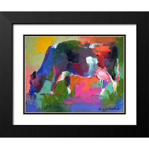 Cow 2 Black Modern Wood Framed Art Print with Double Matting by Wallich, Richard