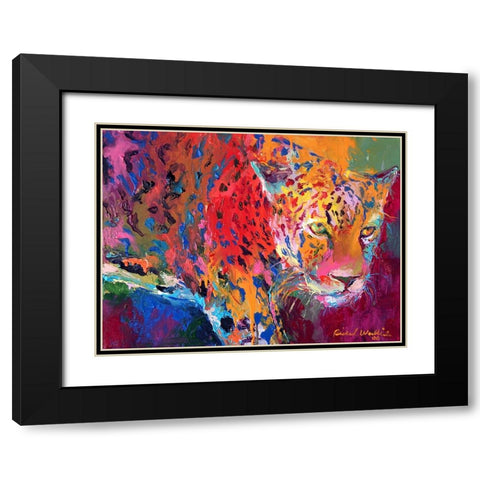 Leopard 1 Black Modern Wood Framed Art Print with Double Matting by Wallich, Richard