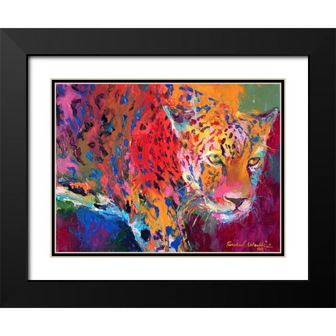 Leopard 1 Black Modern Wood Framed Art Print with Double Matting by Wallich, Richard