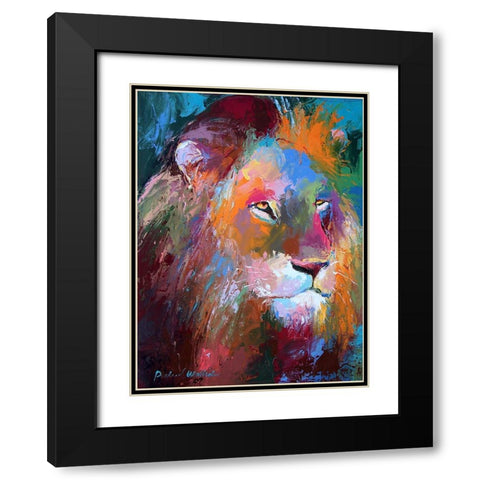 Lion 4 Black Modern Wood Framed Art Print with Double Matting by Wallich, Richard