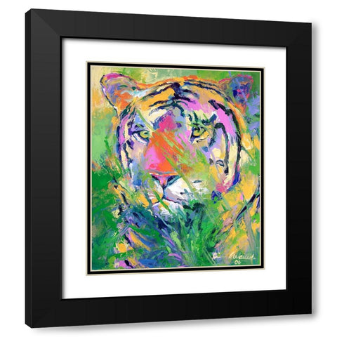 Tiger 2 Black Modern Wood Framed Art Print with Double Matting by Wallich, Richard