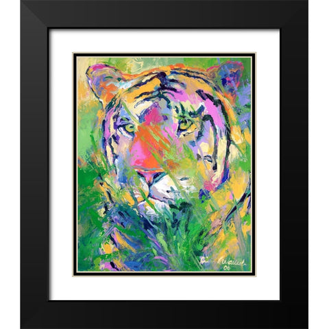 Tiger 2 Black Modern Wood Framed Art Print with Double Matting by Wallich, Richard