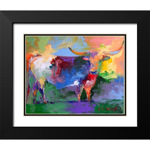 Bull Black Modern Wood Framed Art Print with Double Matting by Wallich, Richard