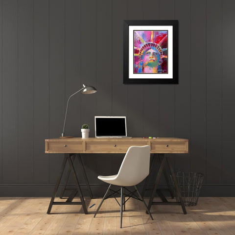 Liberty 3 Black Modern Wood Framed Art Print with Double Matting by Wallich, Richard